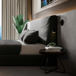 Arandela Led Direct Articulável 3000K Preto Taschibra 4W