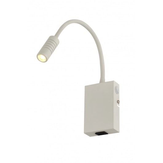 Arandela Lettura Branco Fosco Emissão De Luz Amarela Bivolt Avant 3w 2700k - Imagem principal - 796119c2-2f7d-422a-a0b1-9969a5278ee2