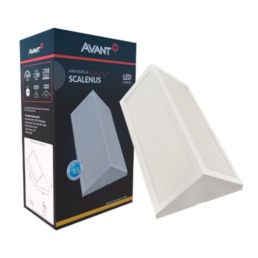 Arandela Scalenus Led 12W Branco Fosco Luz Amarela 2700K Bivolt Avant - Imagem principal - c844dfe6-65f6-4053-b372-84e14d20c7d9