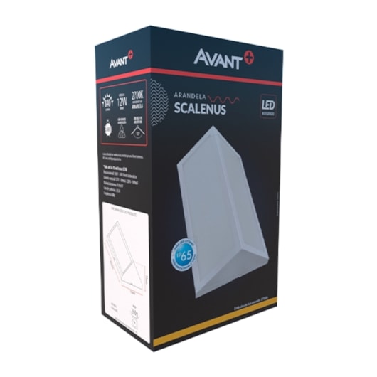 Arandela Scalenus Led 12W Branco Fosco Luz Amarela 2700K Bivolt Avant - Imagem principal - 950189cf-838a-4821-b930-6e54df74297c