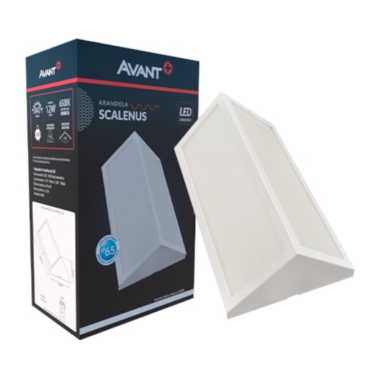 Arandela Scalenus Led 12W Branco Fosco Luz Branca 6500K Bivolt Avant - Imagem principal - 4be4270c-4adc-4bef-81e3-544710b061bf