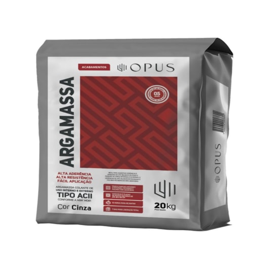 Argamassa Externa AC2 Embalagem Plástica Opus 20kg - Imagem principal - e480332c-be8a-4586-b445-357a2b98493c