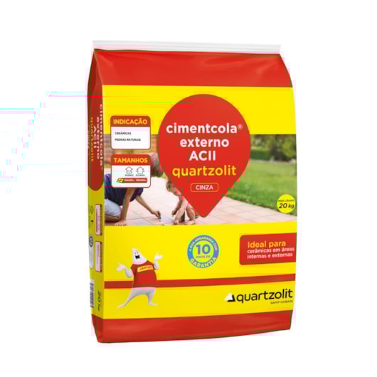 Argamassa Externa Cinza Ac2 Quartzolit Embalagem de Plástico 20kg - Imagem principal - fa33862c-1e31-4d9b-9302-68365fb94c7d
