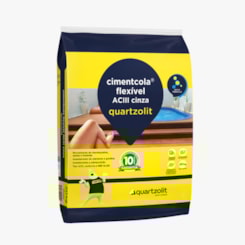 Argamassa Flexível Interna E Externa AC3 Cinza Embalagem de Plástico Quartzolit 20Kg