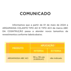 Argamassa Interna Ac1 20Kg Abc