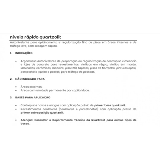 Argamassa Nivela Rápido 20kg Quartzolit - Imagem principal - aa784cbf-6069-442b-acbd-bdc92129fbc6