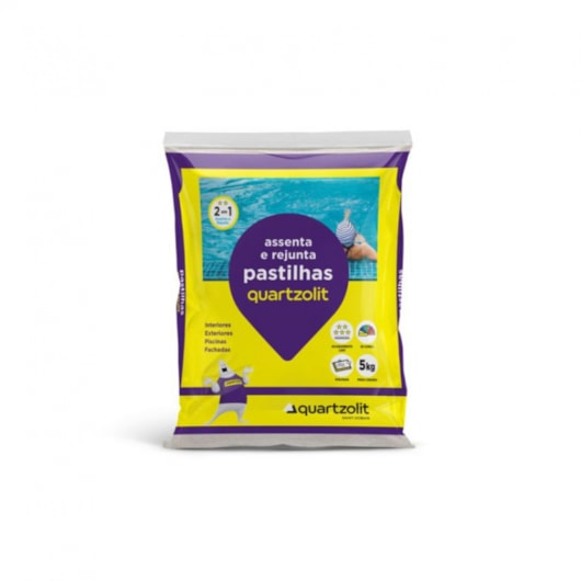 Argamassa Para Pastilha Interno E Externo 5kg Branco Quartzolit - Imagem principal - dbbd086a-3ec3-44a1-9cd9-a68c60136037