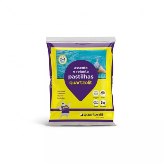 Argamassa Para Pastilha Interno E Externo Azul Cobalto 5kg Quartzolit - Imagem principal - a985e08d-b123-4eaf-9aec-28f4cfcd19ba