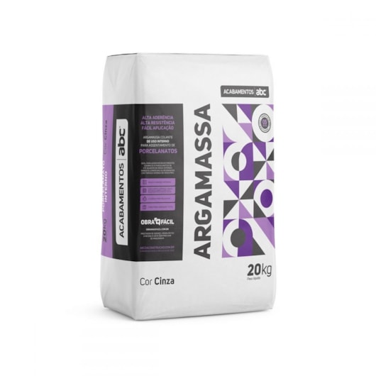 Argamassa Para Porcelanato Interno 20kg Abc - Imagem principal - 1bc9678c-2303-4233-a473-92567d4c7003