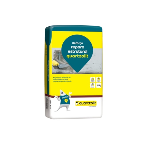 Argamassa Para Reparo Estrutural 20kg Quartzolit - Imagem principal - 87e191ba-5f4e-4466-bb03-1fc81cad6eb7
