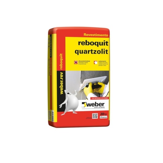 Argamassa Reboquit 20kg Quartzolit - Imagem principal - 737334b3-4c08-44cb-999b-b9f2369bc076