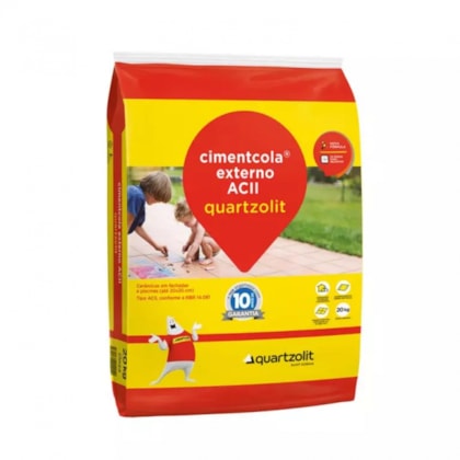 Argamassa Supercimentcola Externa Ac2 Cinza 20kg Cinza Quartzolit