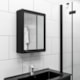 Armário De Alumínio De Sobrepor Com Perfuração Preto Astra 35x45x11,3cm  - 85337637-d9ba-4e80-8884-1854506109e0