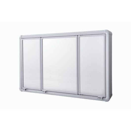 Armário De Plástico Com Perfil De Alumínio 73x45cm Com 3 Portas 14/s Astra - Imagem principal - 5eba4bac-f36f-4976-aab8-bcbd24bdbded