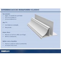 Arremate Para Forro De Pvc Classic 6 Metros Branco Fortlev