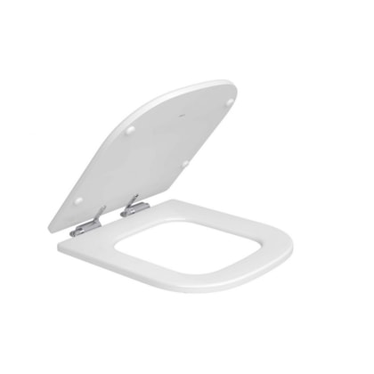 Assento Poliéster Slow Close Monocromático Branco Deca