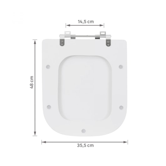 Assento Poly Quadra Quadra/Piano/Polo/Axis/Unic/Gap Branco Sicmol - Imagem principal - 4626abd8-107f-4b2a-85e8-0be4563fb12b