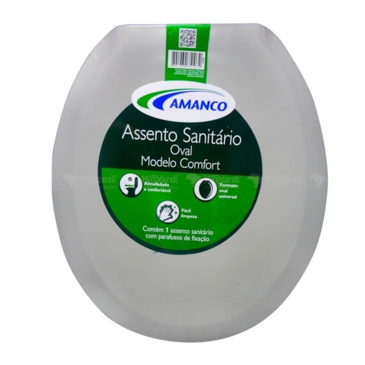 Assento Sanitário Almofadado Comfort Branco Amanco - Imagem principal - 6e06e148-1881-436a-a318-c8abc89b624a