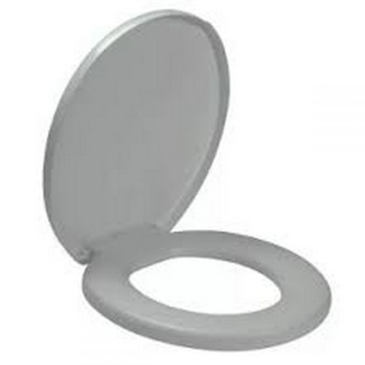 Assento Sanitário Almofadado Comfort Cinza Prata Amanco - Imagem principal - 2914f9a2-7dd4-4e8a-bffa-f2203b1aeb1c