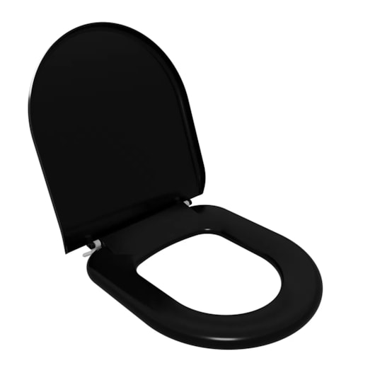 Assento Sanitário Calypso Almofadado Preto Astra - Imagem principal - 28e68cb6-c64b-43f7-a61a-e1fc33bad699