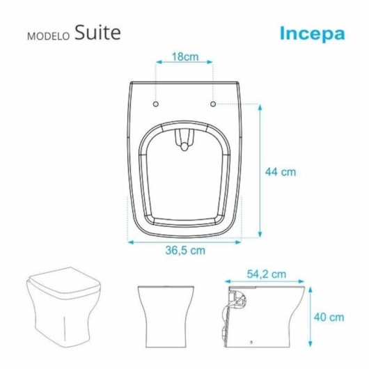 Assento Sanitário De Amortecido Suite Branco Incepa - Imagem principal - dba43e29-d1c1-4fd7-a9d2-9b7df206a6d3