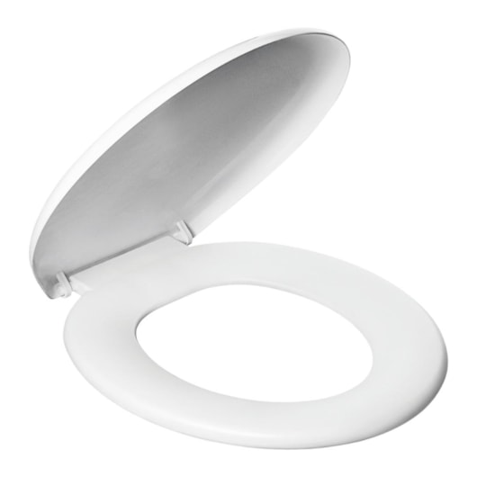 Assento Sanitário De Plástico Almofadado Clássico Branco Atlas - Imagem principal - 35ecdce9-fd50-4182-8946-eec318b33e3c