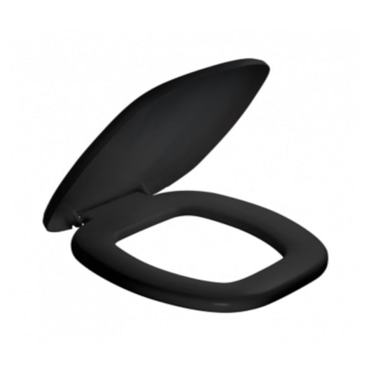 Assento Sanitário De Plástico Almofadado Quadrado Preto Atlas - Imagem principal - 9207fc0e-5183-4bff-b0c7-3cb261bf0627