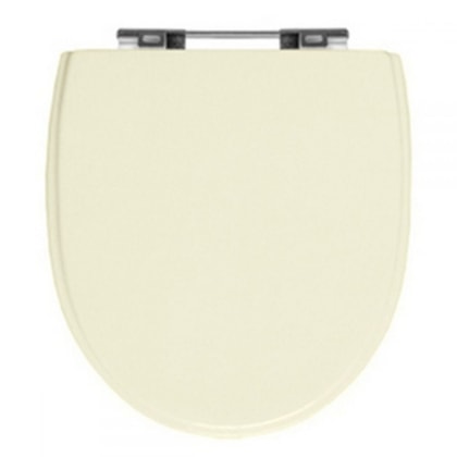 Assento Sanitário De Poliéster Eros Biscuit Cromada Sicmol