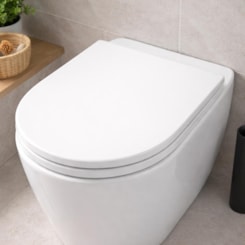 Assento Sanitário de Poliéster Slow Close Microban Carrara Duna Lk Nuova Level Branco Deca