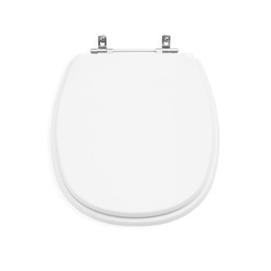 Assento Sanitário De Polyéster Aspen Branco/ Cromado Sicmol - Imagem principal - 3e6a6b7b-e569-4054-92ce-c44a59204700