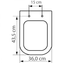 Assento Sanitário Em MDF Quadra/Piano/Polo/Axis/Unic/Gap Branco Sicmol