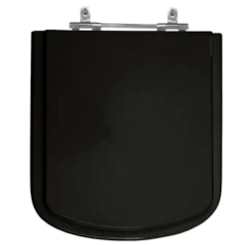 Assento Sanitário Em MDF Quadra/Piano/Polo/Axis/Unic/Gap Preto Sicmol