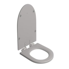 Assento Sanitário Em Poliéster Monocromático LK Carrara Soft Antracite Deca