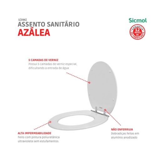 Assento Sanitário Mdf Azálea Branco Sicmol - Imagem principal - 43ee0b2b-5f18-4e03-aa00-13005cac9618