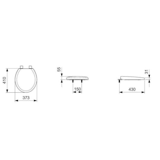 Assento Sanitário Original PP Eco Universal Biscuit  Incepa - Imagem principal - 3591d122-3584-4eec-8a77-24568144d931