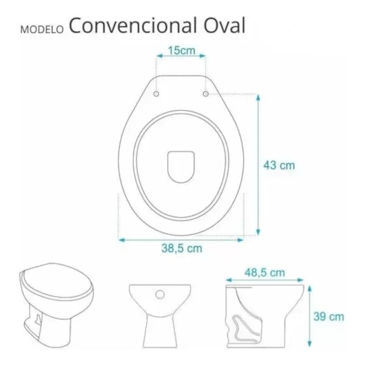 Assento Sanitário Original PP Eco Universal Cinza Incepa - Imagem principal - 8b9fca74-dfa4-4608-9b7b-ae60d6ef5117