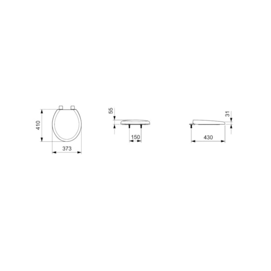 Assento Sanitário Original PP Eco Universal Ocre  Incepa - Imagem principal - 8a03f7ab-203c-48a6-98c4-5bcc7f788003