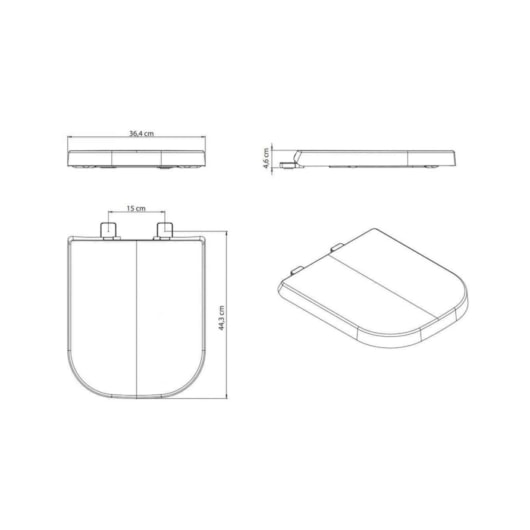 Assento Sanitário Original Termofixo Com Queda Amortecida Gap Branco Matte Celite - Imagem principal - b41a3790-f689-45bd-a55e-88794d21f005