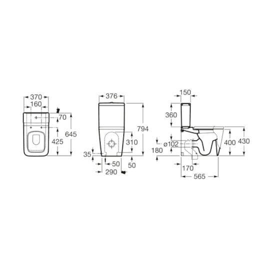 Assento Sanitário Original Termofixo Com Queda Amortecida Inspira Square Bege Celite - Imagem principal - a986889c-78d0-4ff8-ba7d-c8a7c22d69d3