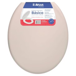 Assento Sanitário Plástico Soprado Básico Bege Atlas