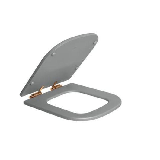 Assento Sanitário Poliéster Slow Quadra Polo Unic Cinza Fosco Deca - Imagem principal - 8ea70aa8-4640-49bf-8485-2ee7a0f7f98f