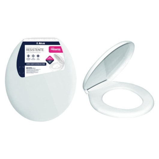 Assento Sanitário Resistente Plastico Branco - Imagem principal - a361d4ca-e470-473f-91a9-1da4234223da