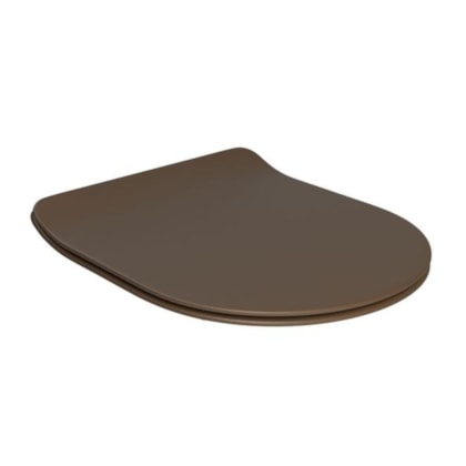 Assento Termofixo Slim com Slow Close e Easy Clean Nuova/Carrara/LK Marrom Fosco Deca