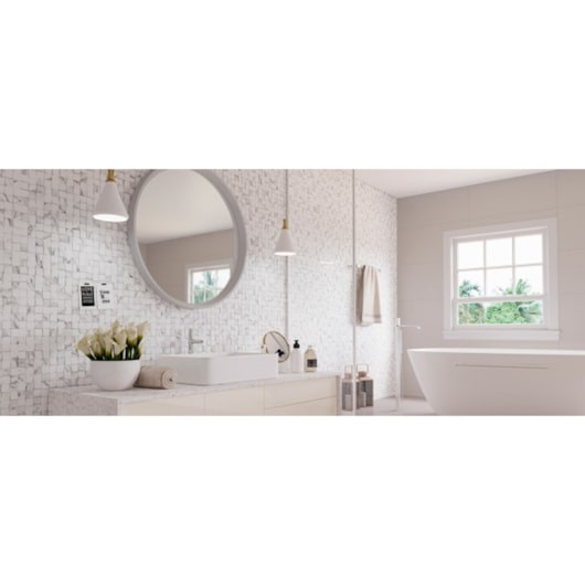 Azulejo Biancogres Quantum Carrara 45x90cm Retificado - Imagem principal - 4d91cd34-5d4f-4c64-a0bb-edc3bde68658