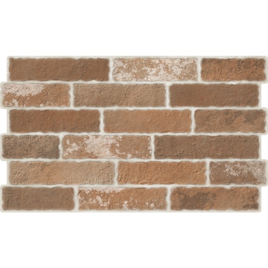 Azulejo Embramaco Conect Brick Red C54010 34x58cm - Imagem principal - 98556259-19e8-43df-b322-4a468e5a23e6