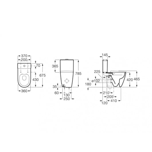 Bacia Para Caixa Rimless Ona Branco Roca - Imagem principal - 761e34c4-44df-456e-9923-7d54a513b5f5