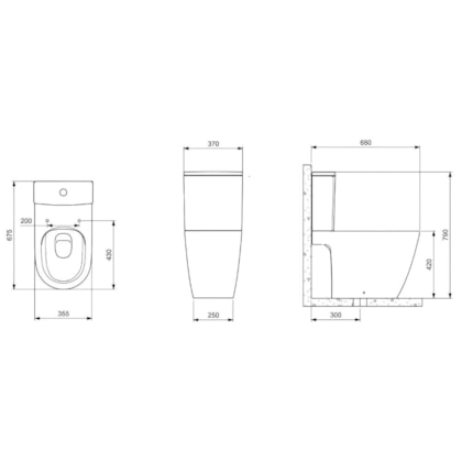 Bacia para caixa Rimless Ona Branco Roca