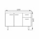 Balcão Fogão Pia Branco Gaveta Na Direita Ghelplus 120x84,5x51cm - 5e53011b-2389-4d1f-9f96-8d3c942e566f