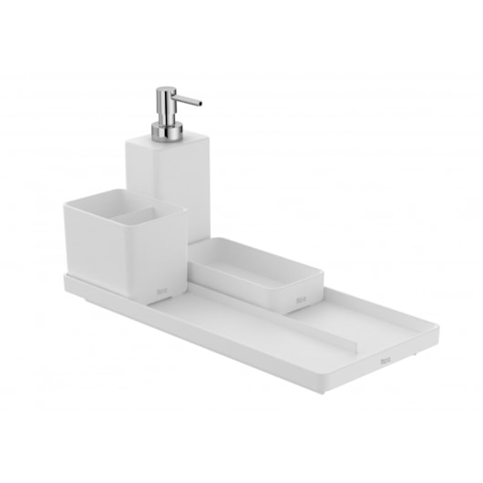 Bandeja Ona Brushed Branco Roca - Imagem principal - ec60fc05-018e-4df6-85f6-7434685b2b31