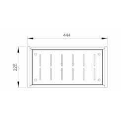 Bandeja Retangular Profunda Inox Escovado Debacco 44x22,5x8,3cm